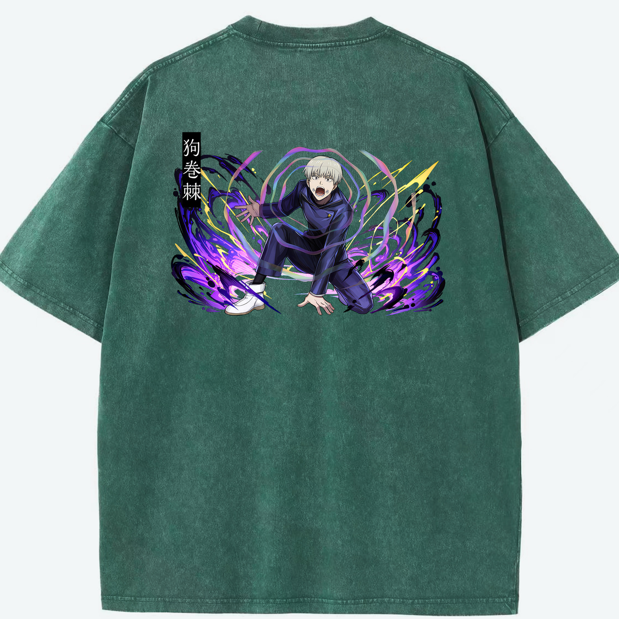 （画像用） 呪術廻戦 Jujutsu Kaisen 綿100% ヴィンテージ風 半袖Tシャツ（背面プリント）